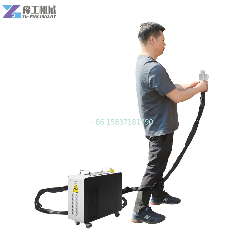 Handheld Metal Rust Removal Machine 100W 200W Mold Steel Wood Stone Paint Coat Descale Removing Pulse Laser Cleaner for Chile