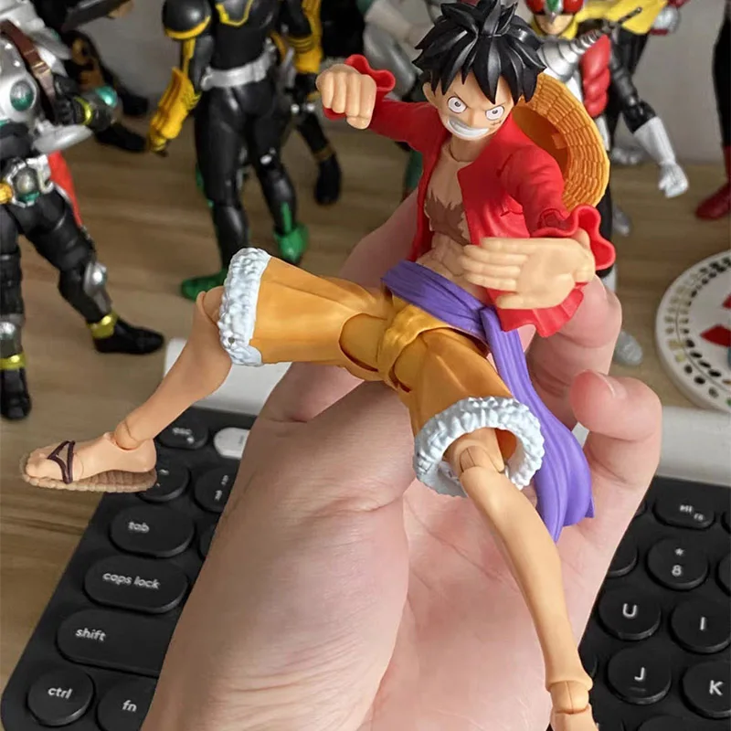 Monkey D Luffy Figura de Ação Anime, S.H.Figuarts, O Raid em Onigashima, Coleção, Presentes Originais