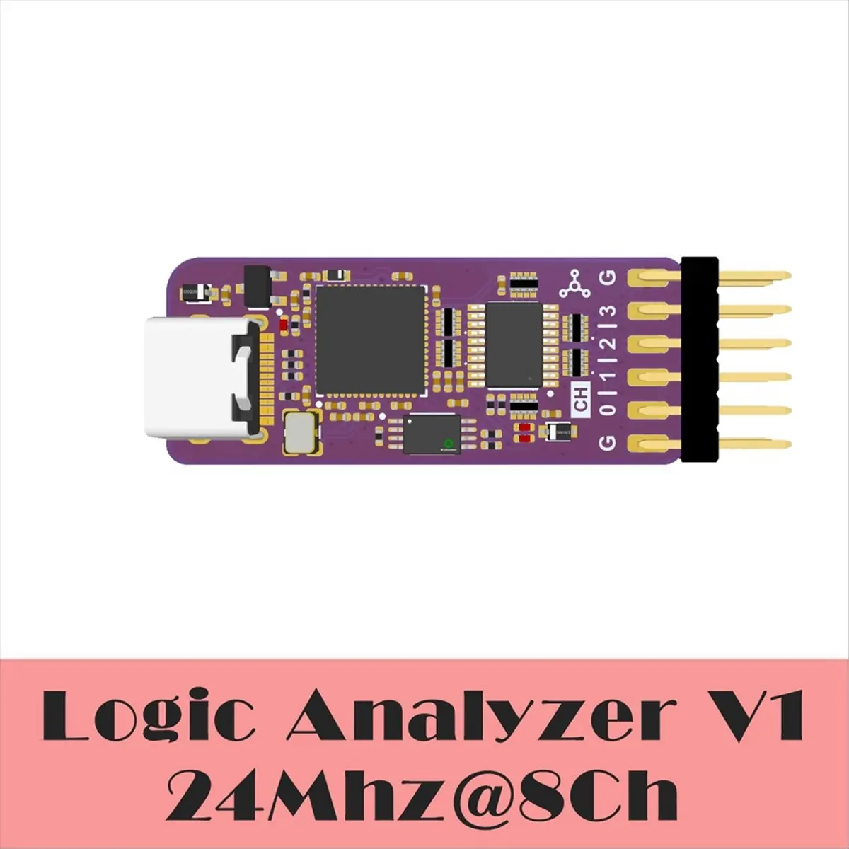 USB Logic Analyzer DLA Mini 24Mhz 8ch Channels Hardware Debug Tool 5V MCU ARM FPGA Debugger-A28R