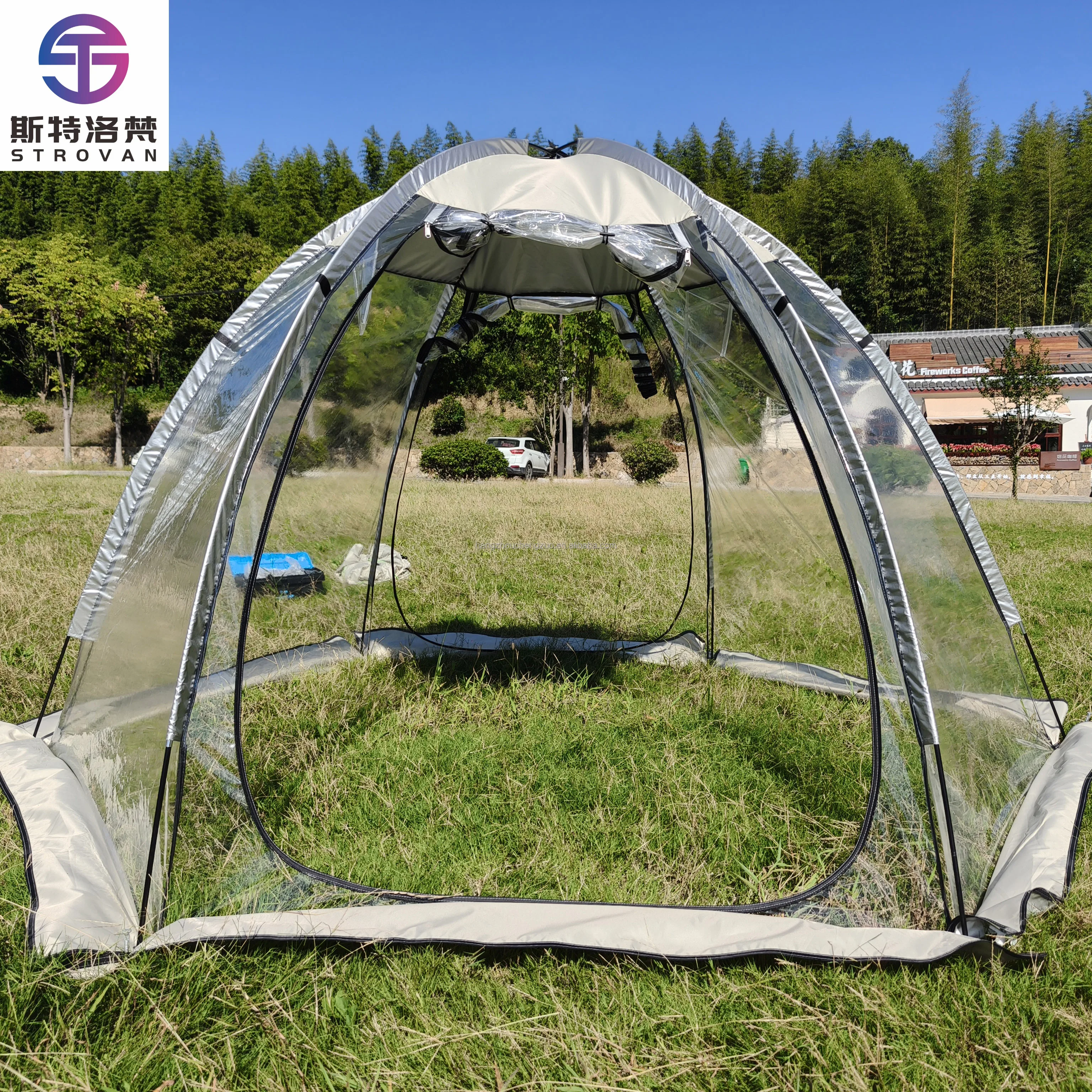 

STLF LZS Weather Sports Tent| Bubble Tent Rain Shelter | No Condensation, Spacious Interior, Ultra Visibility | All Weather Prot