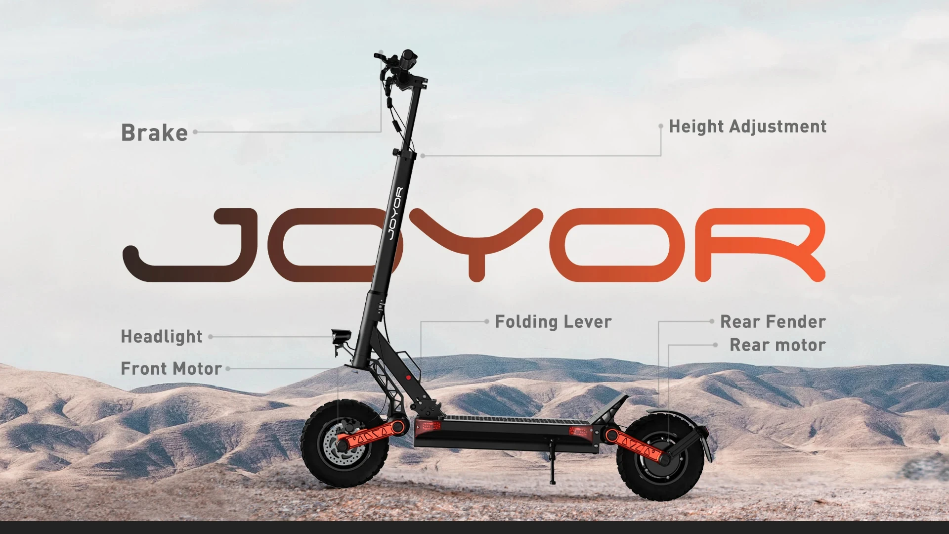 JOYOR S10-s-z E-Scooter 1000W * 2 Doppelmotor 60V18AH Hochleistungs-Lithiumbatterie 10 Zoll Offroad-Reifen Hydraulische Bremse Aluminiumlegierung Leichtgewichtiger 30KG Rahmen All-Terrain-Pendler-Scooter Maximale Reichweite 80km Maximale Geschwindigkeit 60km/h Elektroroller – Detail 14