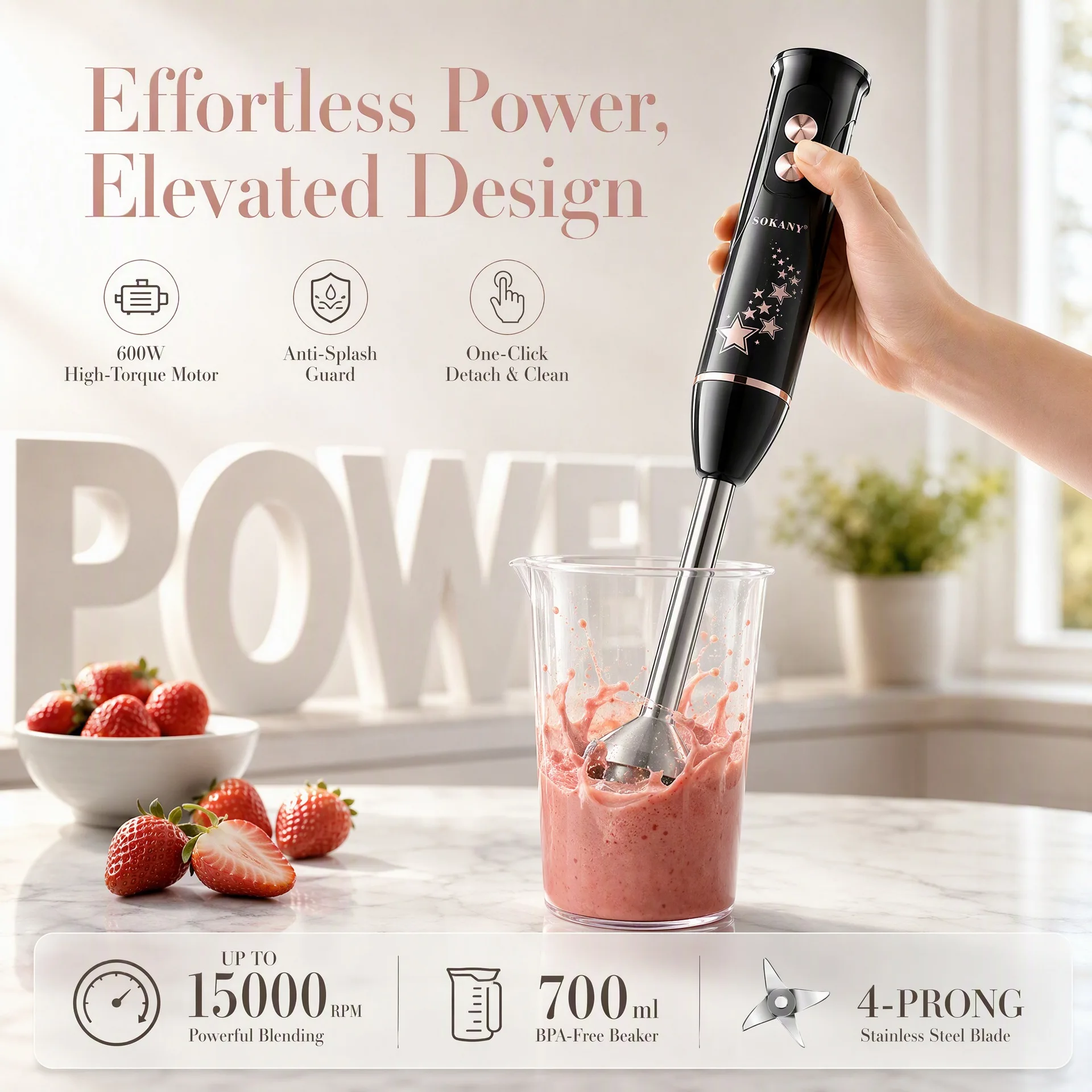 Baby Food Hand Blender - Cross-border handheld electric blender stick two-in-one