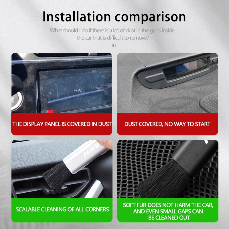 Car Cleaning Brush Detailing Dashboard Air Outlet Wheel Brush For Haval H5 H7 H8 H9 M4 M6 F5 F9 F7X F7H H2S Jolion Great Wall