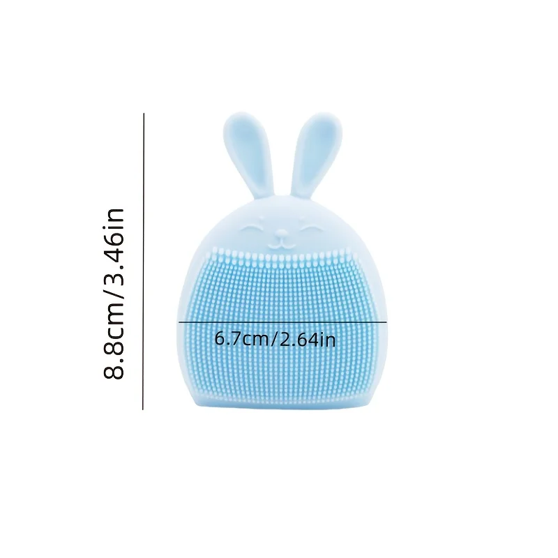 1pc Cute Rabbit-Shaped Facial Cleansing Brush,Gentle Exfoliation,Deep Pore Cleansing,Leaves Light Beige Soft and Smooth,home Use