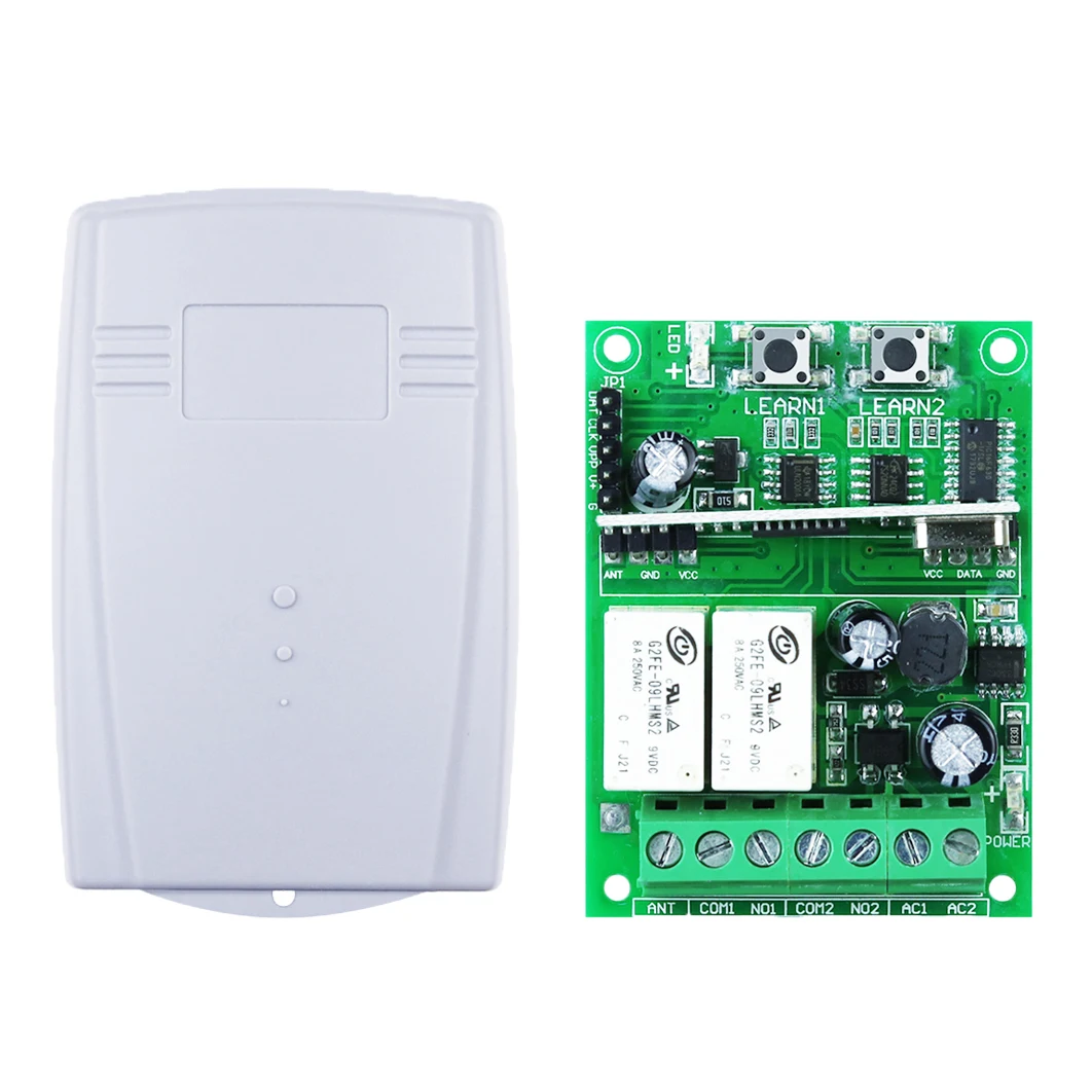 

433Mhz DC12~48V 2-Channel Remote Control Switch For Electric Doors And Windows And Industrial Control, Etc.