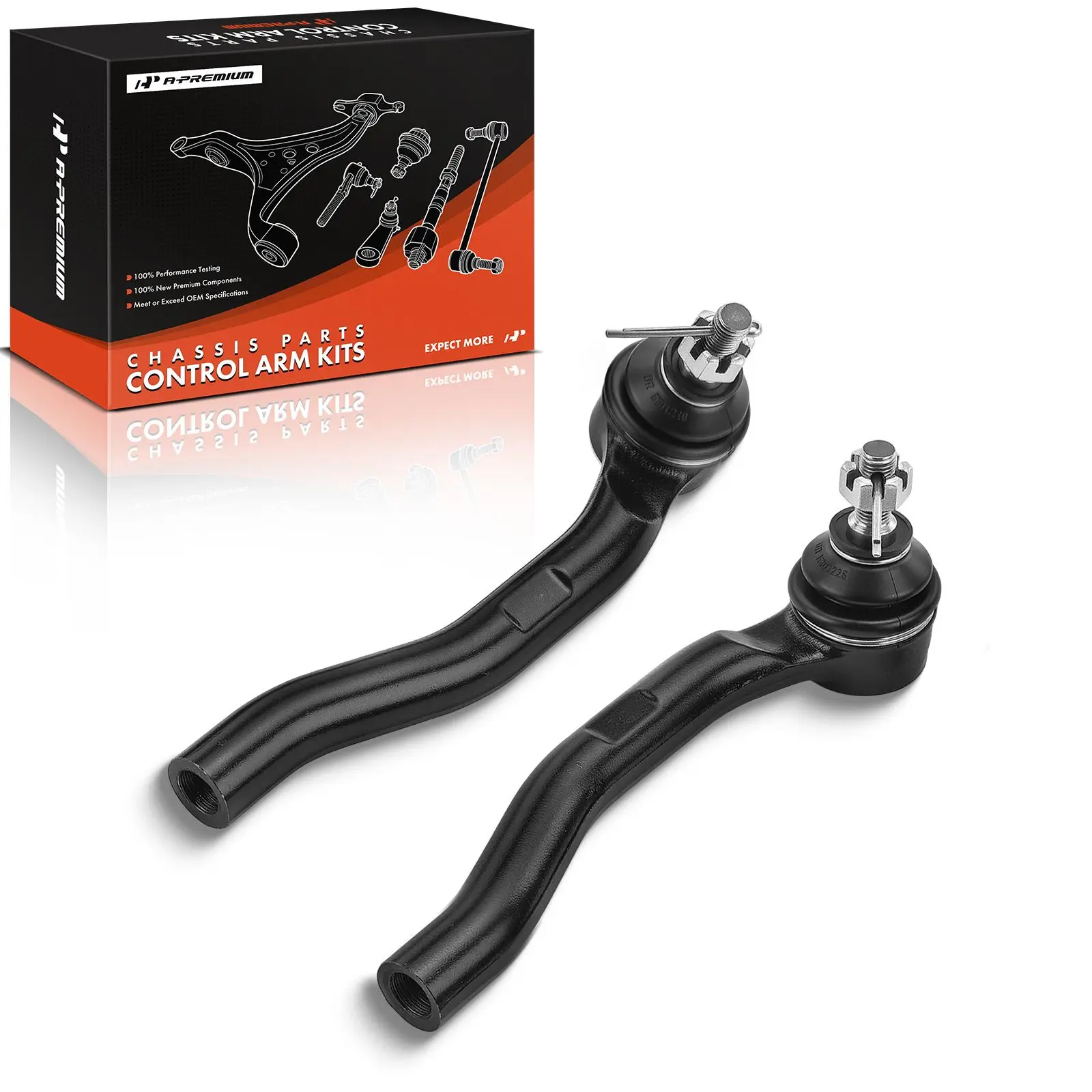 A-Premium 2x Outer Tie Rod End for Honda CR-V 1997-2001 Civic 1992-2000 Fit 2009-2014 Insight 2010-2014 Acura EL 1997-2000 53560TF0003 53540TF0003