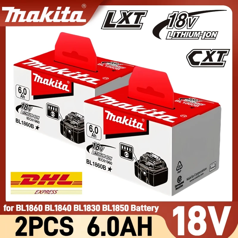

100% NEW Original Makita 18V 6.0Ah battery, for Makita 18V battery BL1815 BL1830B BL1840 BL1840B BL1850 BL1860B model battery