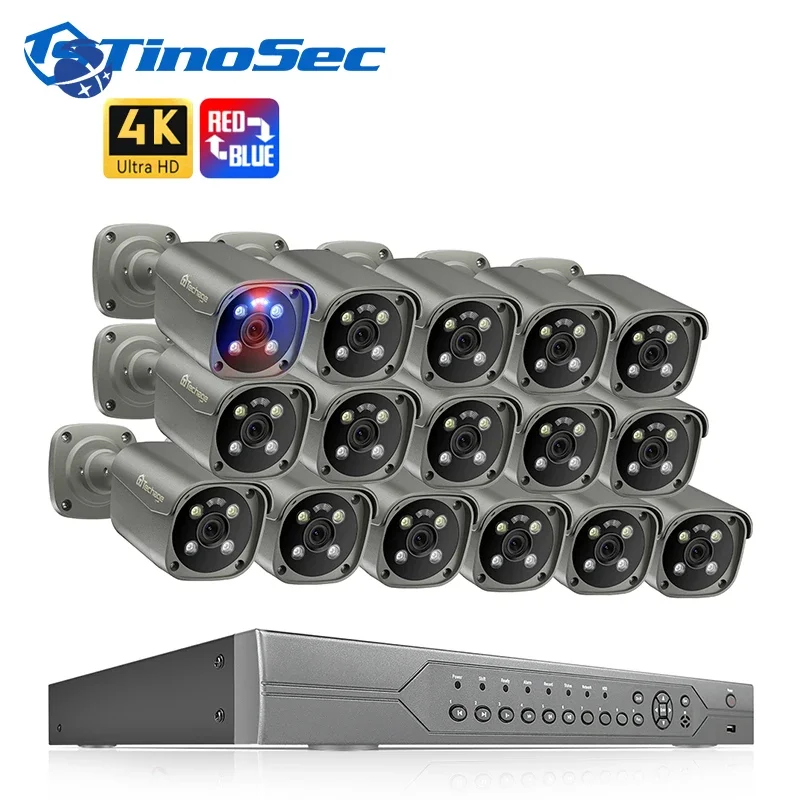 16Ch POE NVR KIT 8MP outdoor Waterproof IP Camera CCTV Surveillance systems home security Camera System