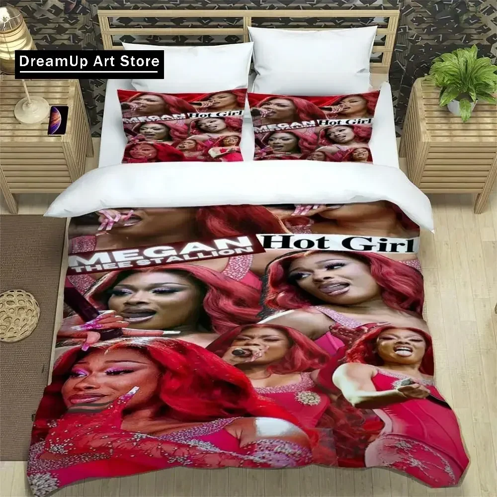 Rapper Megan Thee Stallion Bedding Sets exquisite supplies set duvet cover bed comforter set bedding set luxury birthday gifts