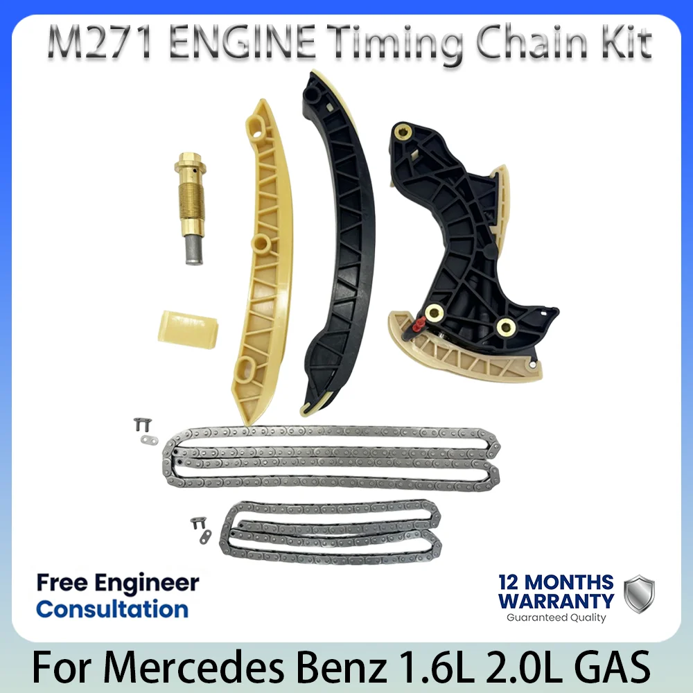 M271 Engine Timing Chain Kit OEM 2710300963 For Mercedes Benz C-Class E-Class CLK SLK CL203 S203 W211 1.6L 1.8L M271 2002-2015