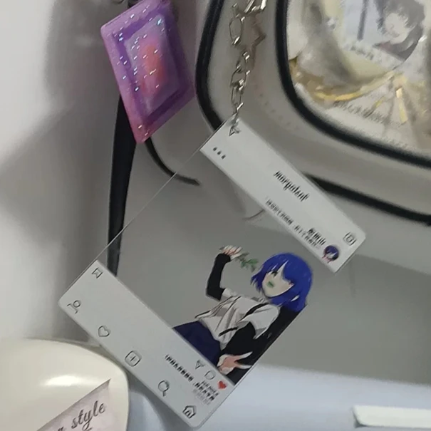 يامادا ريو بطاقة أكريليك شفافة Bocchi The Rock! أنيمي الطرفية الأصالة Diy حقيبة الظهر الديكور صورة الحلي #6