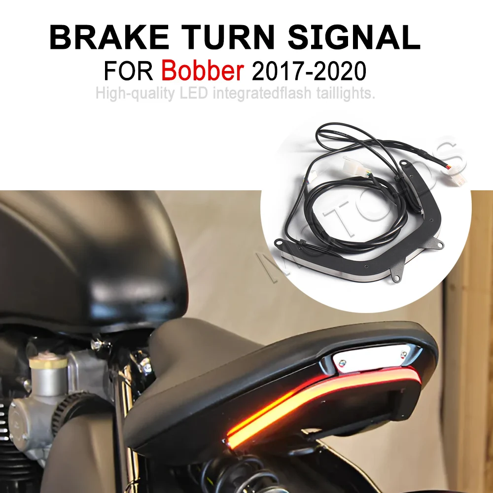

Rear LED Brake Turn Signal Tail Light Fender Eliminator For Bonneville Bobber(2017-) Bobber Black(2018-2020) Accessories