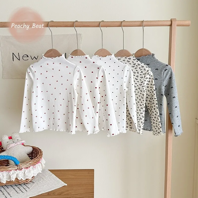 Fashion Baby Girl Princess Cotton Bottoming Shirt Long Sleeve Toddler Child Dot Pullover Spring Autumn Baby Clothes 18M-12Y
