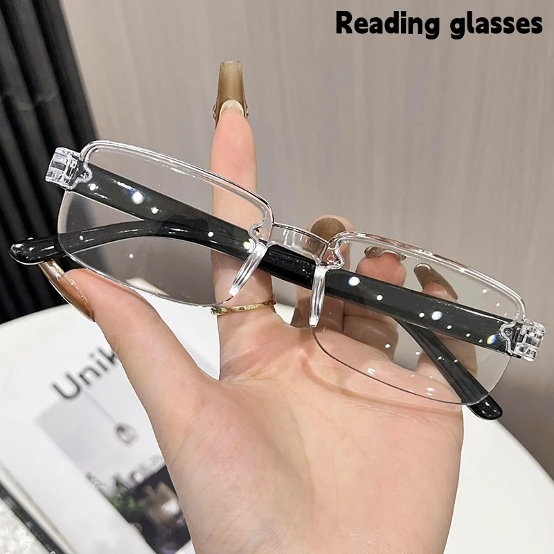 Reading Glasses for Men and Women, Middle-Aged and Elderly People, All-In-One Frameless Reading Glasses