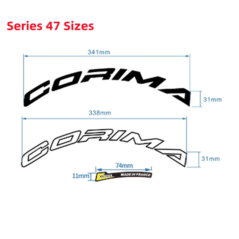 Wheels Stickers for 2022 CORIMA MCC 32/47/58/WS58 Vinyl Carved Craft MTB Road Bike Bicycle Rims Replacement Decals Free Shipping