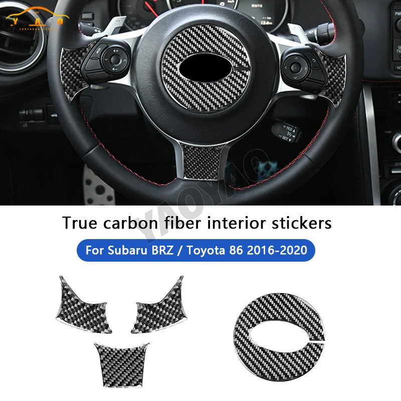 

Carbon Fiber Car Steering Wheel Center Sticker For Subaru BRZ Toyota 86 GT86 2016-2020