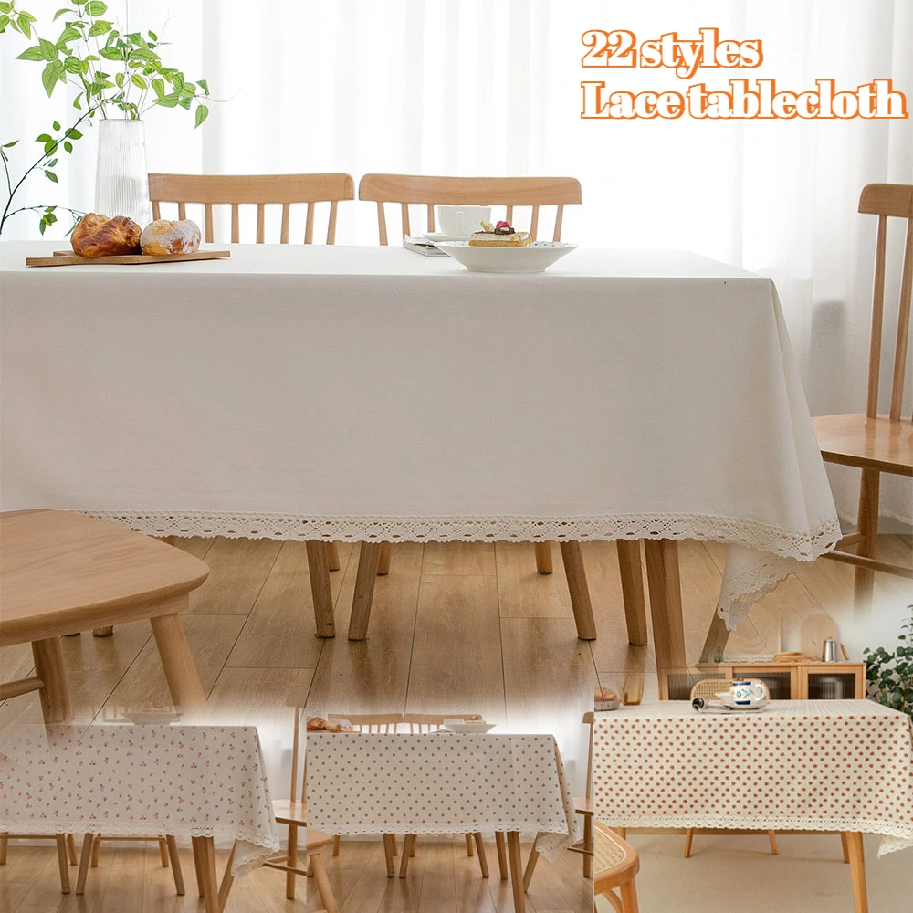 

1PC Tablecloth Rectangular Table Cloth Cover Home Rustic Tablecloth Tassel Lace for Kitchen Wedding Dining Room Ornamental 식탁보