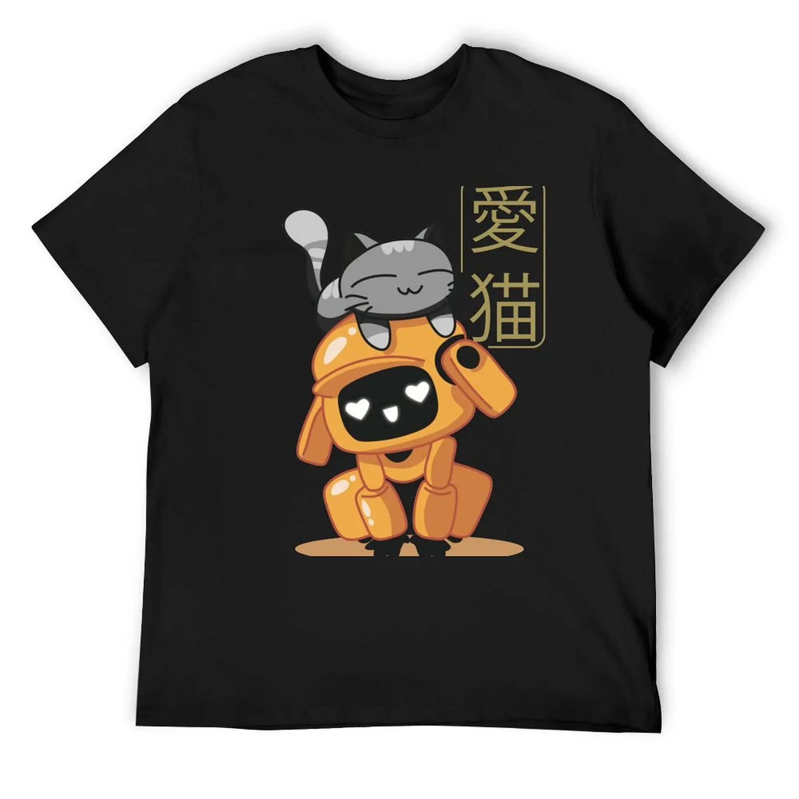 Love death and robots K-VRC and a Cat T-Shirt plus size clothes essential t shirt black t-shirts for men