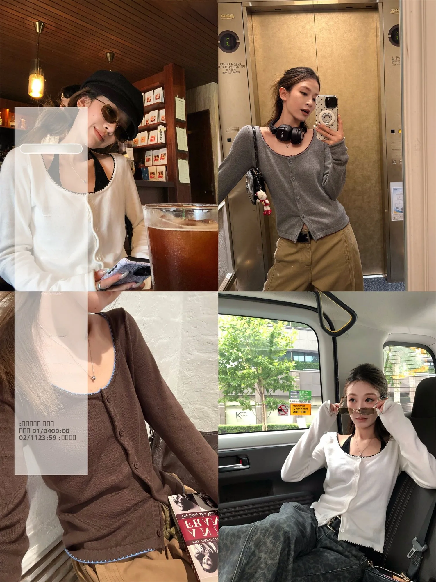 

Charming Long Sve Knitted Cardigan Women's Single Button Embroidery Hook Flower Casual Loose Fit Faionable Overlap Top