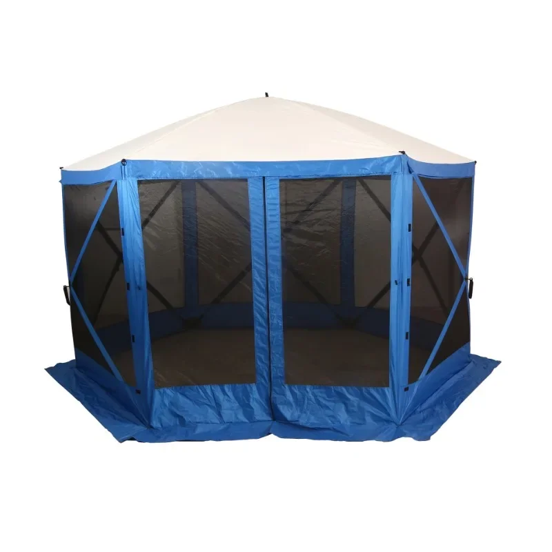 YOUSKY Hexagonal Tent Waterproof Mongolian Yurt Tent Family Quick Opening Tent Winter Warmth Protection Tents Outdoor Camping