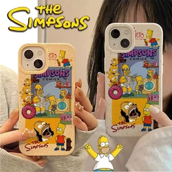 Niche The Simpsons Dropproof Phone Case Cartoon Creative dla iPhone 15 14 13 12 Pro Plus Max 15 14 Wstrząsoodporne etui ochronne