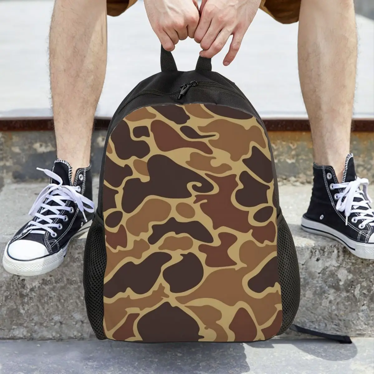 

Duck Camo Backpack Hot Sale Daypack Large Capacity Children BookBag School Bag Shoulder Bags for Men Women