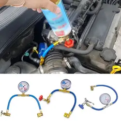 Kit de Recharge d'Air Indispensable, Tuyau de Climatisation de Voiture, Jauges de Recharge, 100PSI, R134A