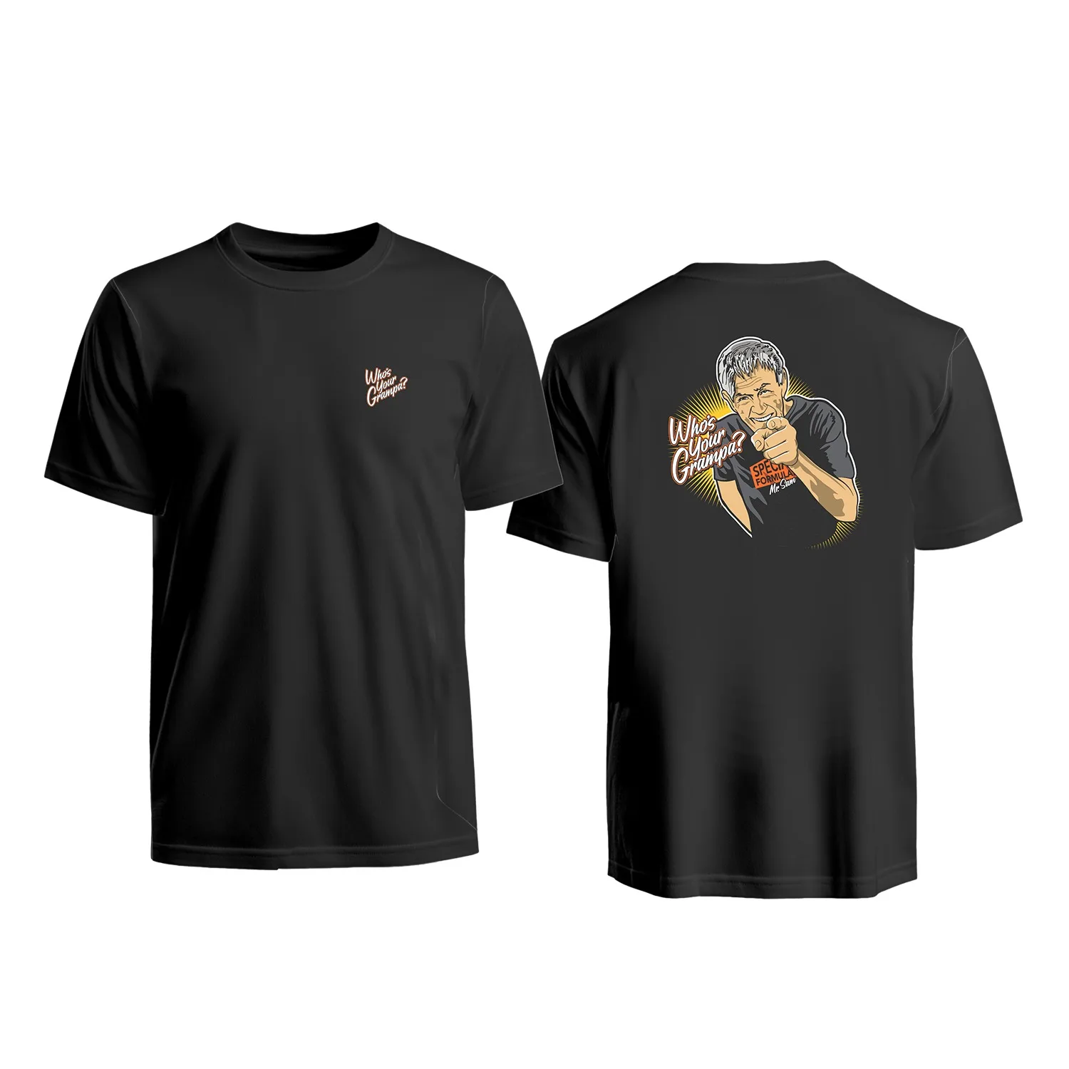 Camiseta Mr. Sam Who's Your Grampa, de Algodón con Diseño Gráfico, Estilo Unisex de Alta Gama para Hombres y Mujeres