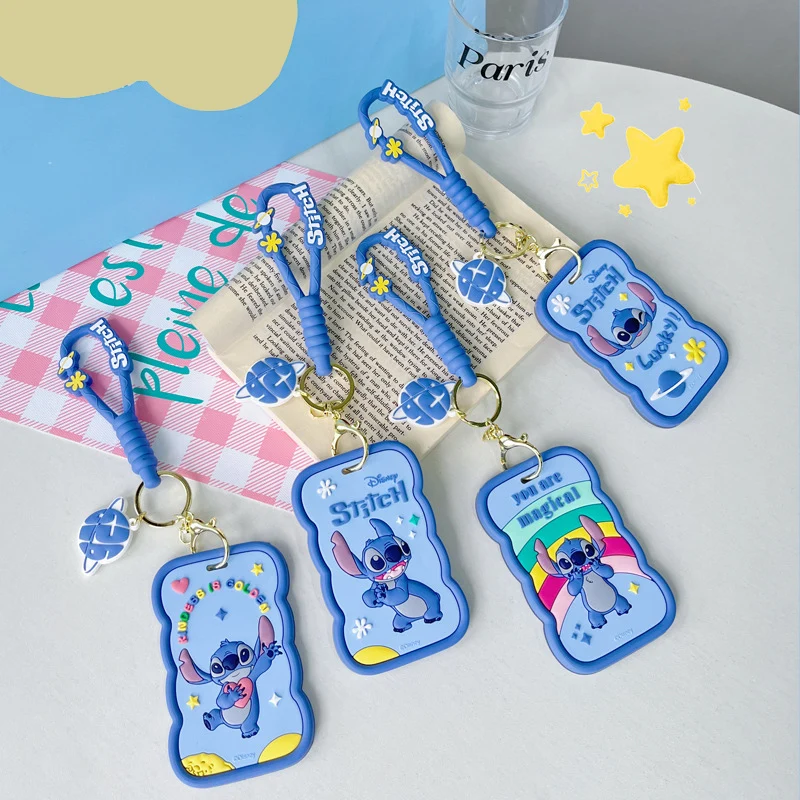 

Kawaii Stitch Card Holder Cute Animation Peripheral Campus Card Access Card Holder Waterproof Bank Card Id Holder