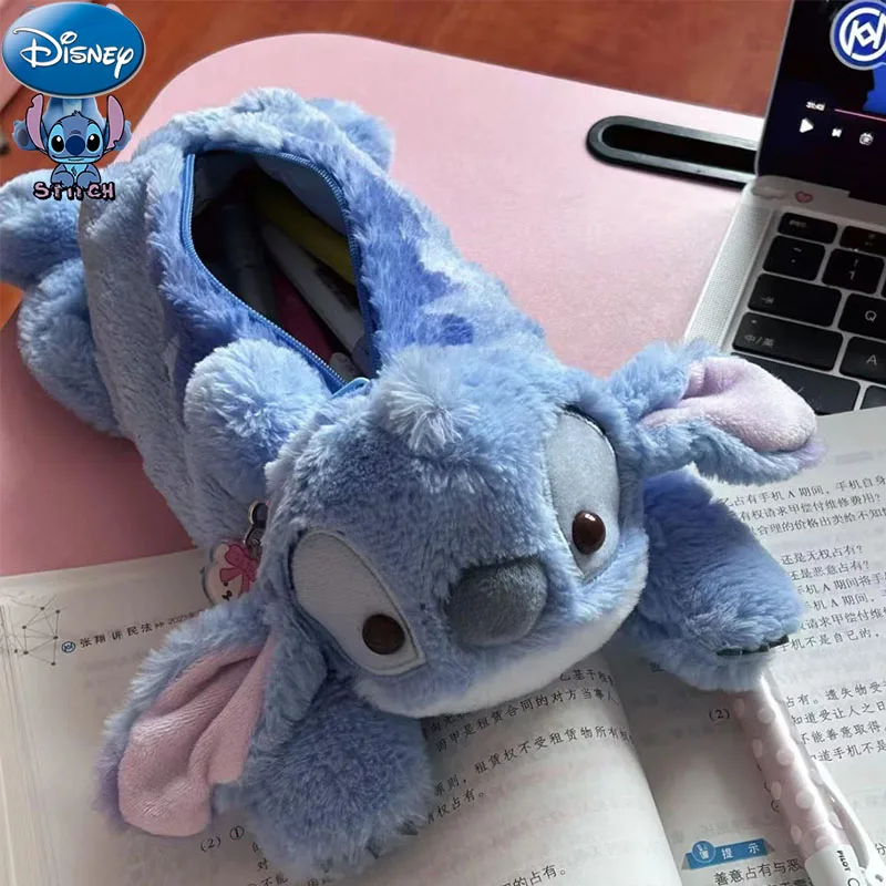 Stitch Plush Cute Pencil Case Disney Anime Kawaii Pen Bag Kids School Home Stationery Box Lilo & Stitch Plush Bags Kids Gift Toy