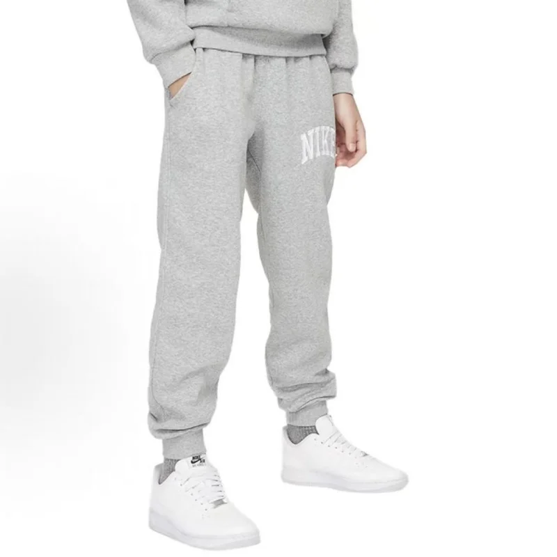 Nike Knitted Sportswear Pants Club Collection Soft and Fashionable Versatile Gray for Teenagers HJ3159-063