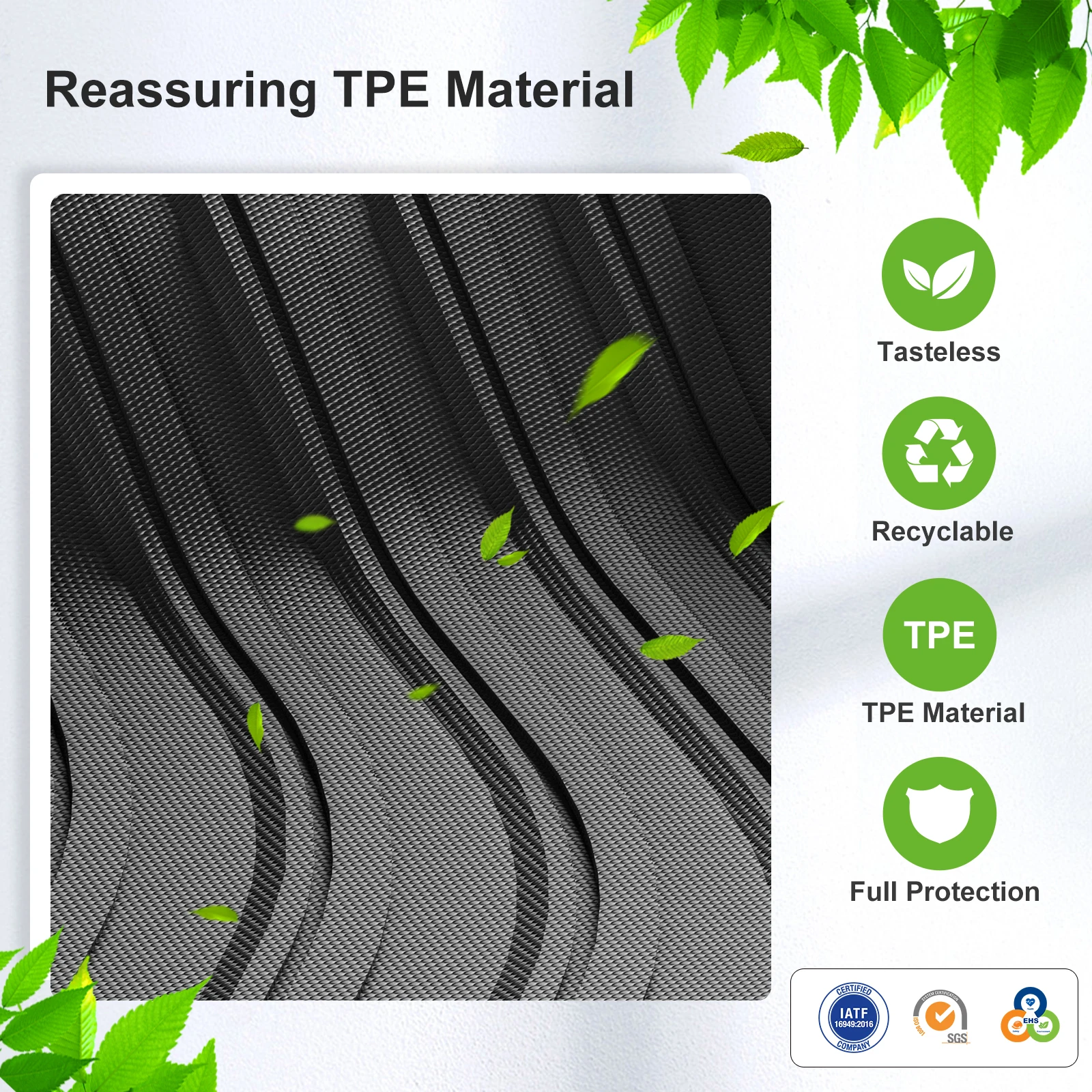 الحصير ل Wuling Airev Air EV 2023-2025 الحصير سيارة محرك العجلة اليمنى TPE ثلاثية الأبعاد وسادة للقدم مقاوم للماء جميع الأحوال الجوية أسود #3