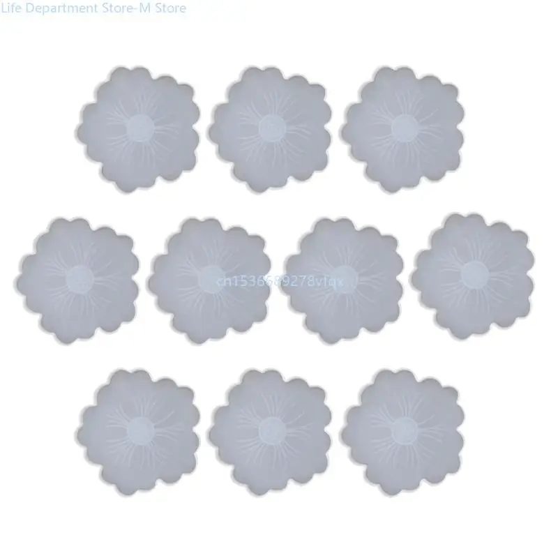 

Coasters Moulds Flower Cup Pad Moulds Easy to Use Suitable for Coasters