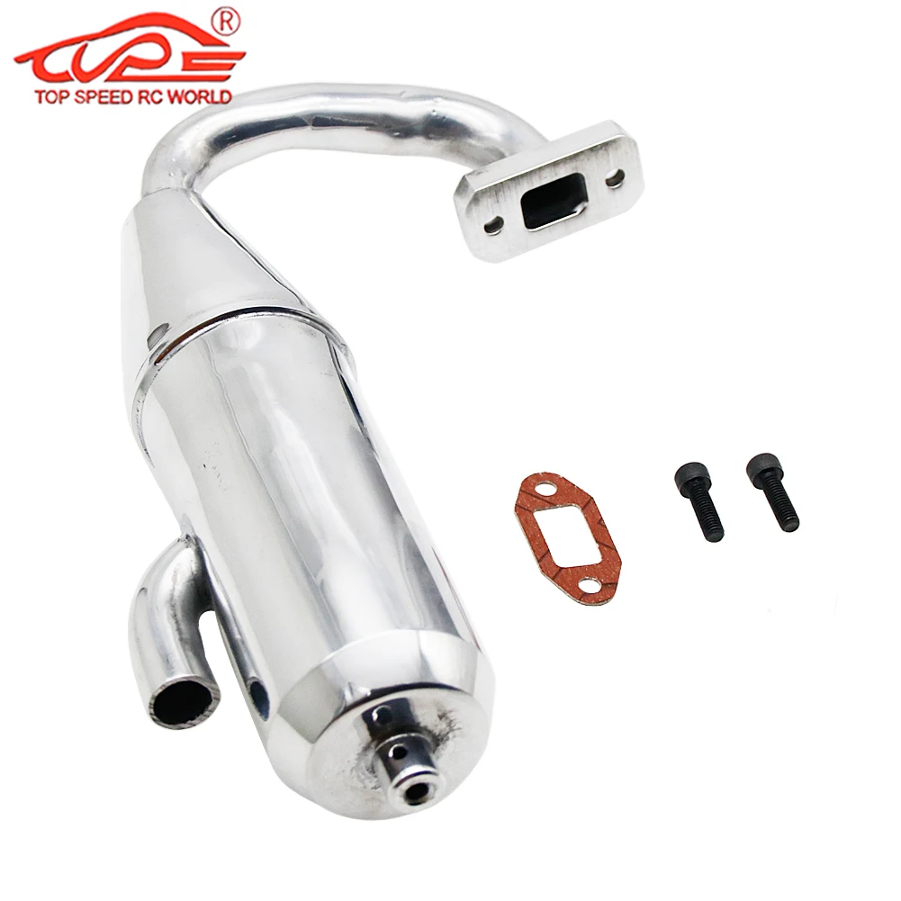 1/5 Engine Upgrade Parts Aluminum Exhaust Pipe Kit for 1/5 Scale Rc Car Gas HPI ROFUN ROVAN FG Truck Big Monster Truck Parts