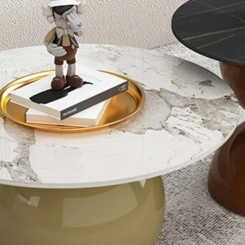 

Modern Luxury Coffee Tables Cloud Round Breakfast Aesthetic Side Sedentary Acrylic Table Set Table Basse Pierre Home Furniture
