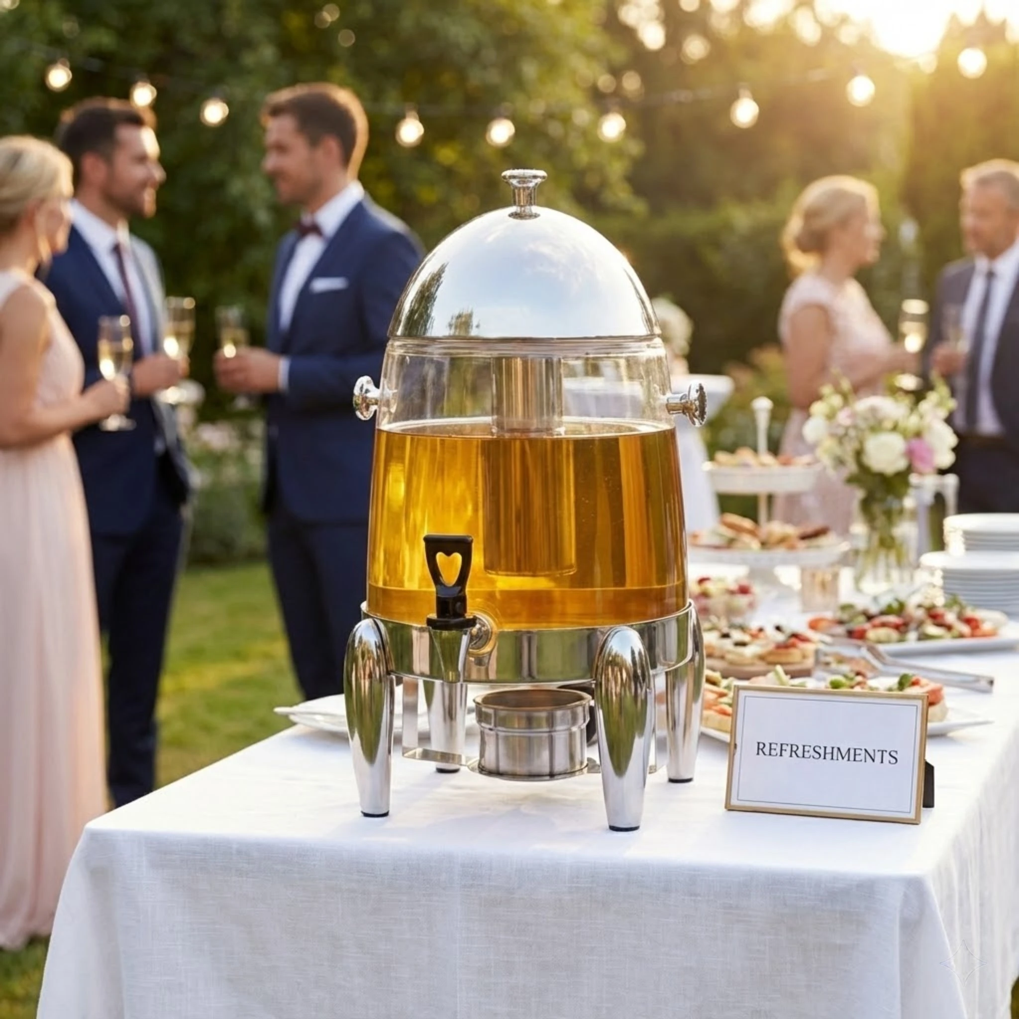 

Диспенсер для напитков из нержавеющей стали, 12 л, большой контейнер для напитков емкостью 3,2 галлона с трубкой для льда и двойным нагревом для общественного питания