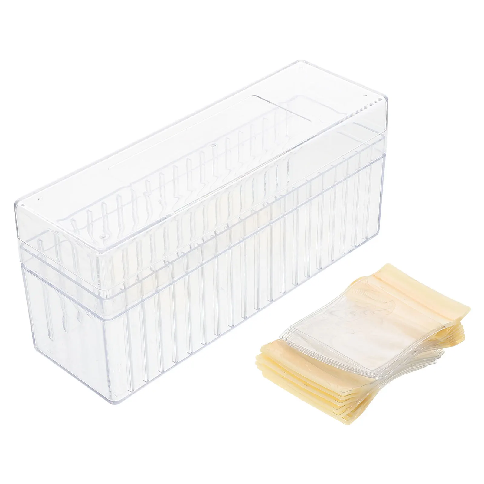 

1Set Acrylic Jewelry Storage Box Clear Transparent with PVC Sealing Bags Ideal for Organizing Earrings Rings Necklaces Travel