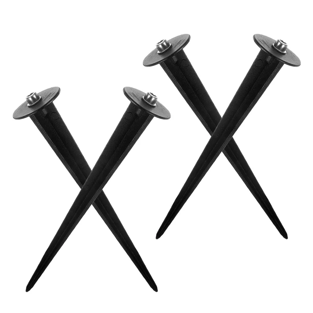 4Pcs Solar Stake Lights Sturdy Aluminum Ground Spike Replacement for Outdoor Yard Lights Christmas Light Stakes Garden Lawn