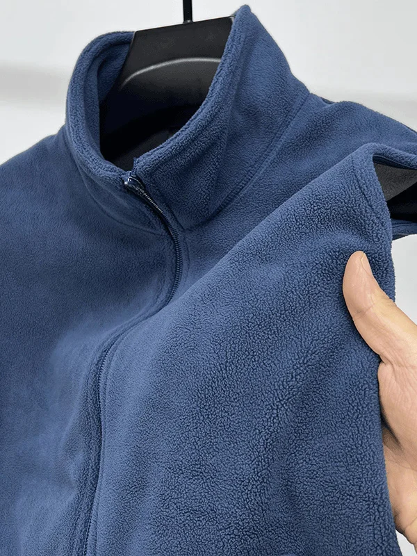 

Thiened Zipper Closure Fce Lined Stand Collar Svel Jaet for Men Double Sided Winter Outerwear Casual Youth Sle