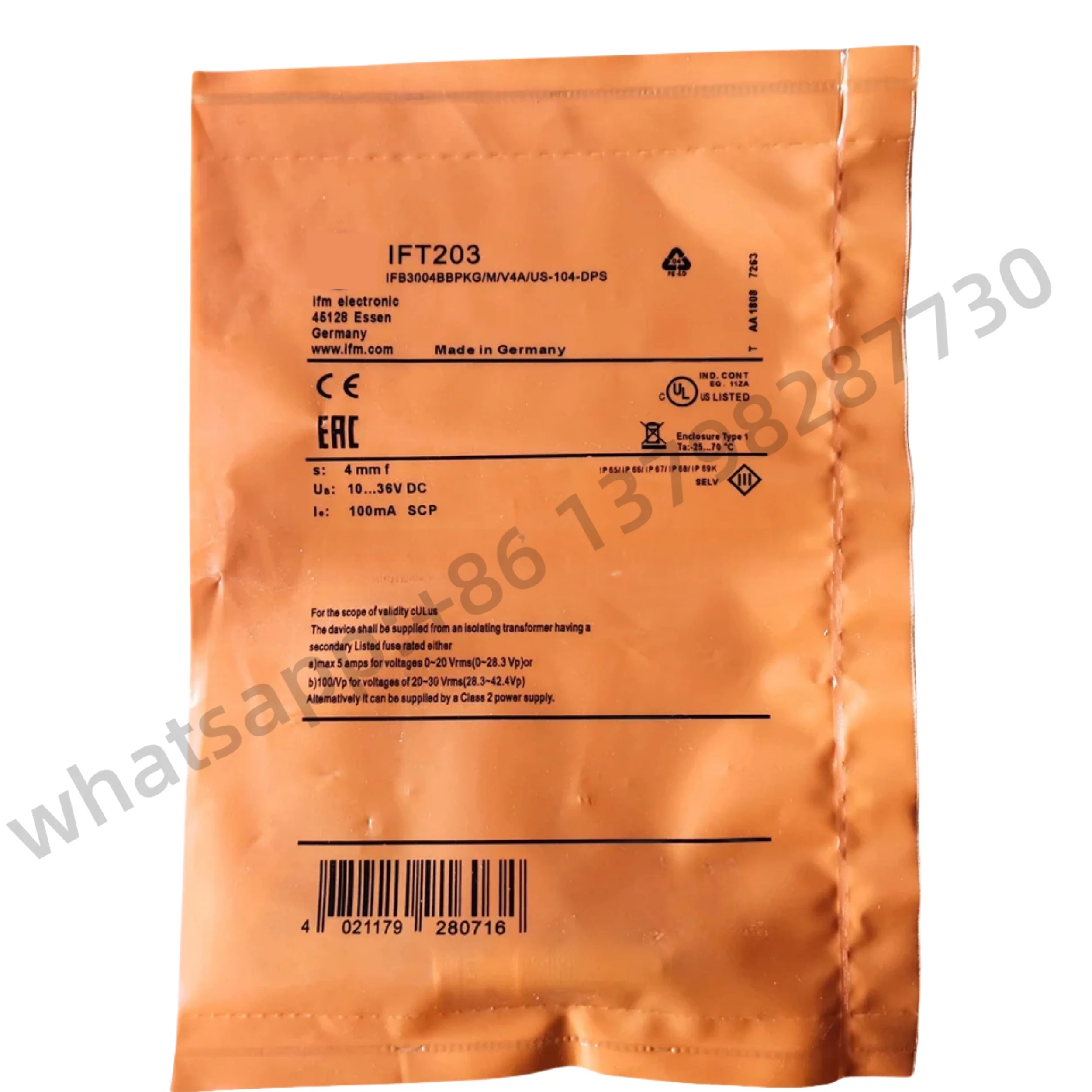 New sensor IFT203 IFT204