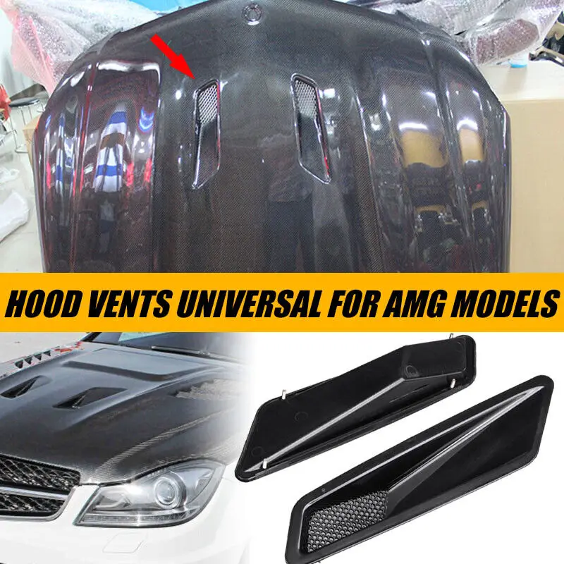 2X Bonnet Air Vents Engine Hood Car Exterior Parts For Mercedes Benz W204 C63 W205 W207 W212 W213 AMG Sedan Coupe Car Front Vent