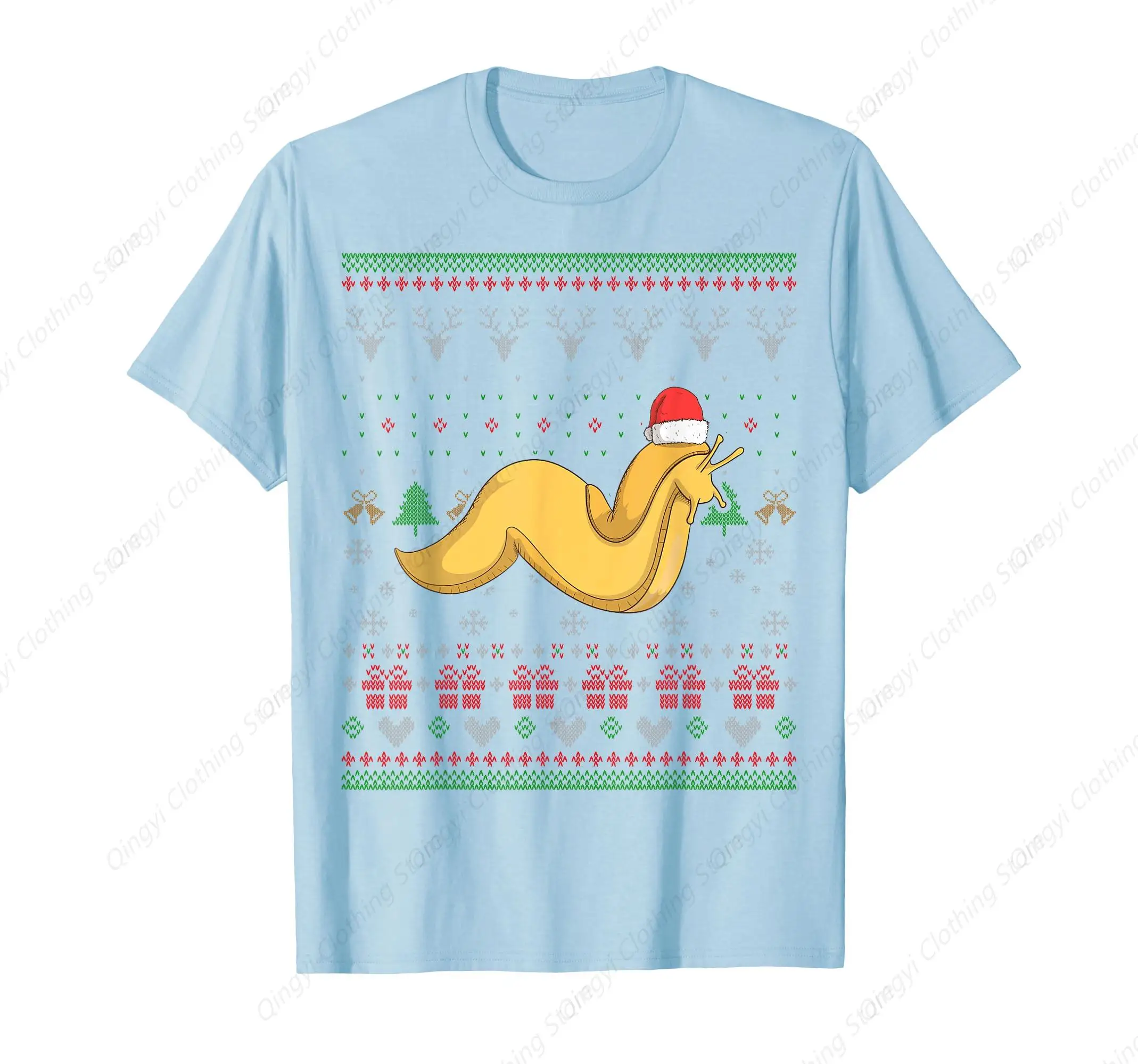 

Banana Slug Santa Claus Christmas Pattern Holiday T-Shirt