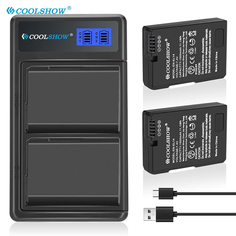 EN-EL14 EN EL14 Battery For Nikon D3100 D3200 D3300 D3400 D3500 D5600 D5100 D5200 P7000 P7100 P7800 1500mah Batteries Charger
