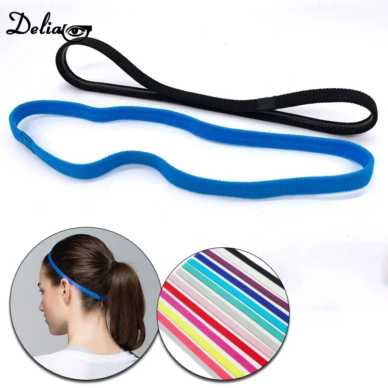 Elastic Absorbent Sweat Bands Yoga Running Fitness Headband Thin Sports Women Men Hair Bands Anti-slip Girls Hair Accessories