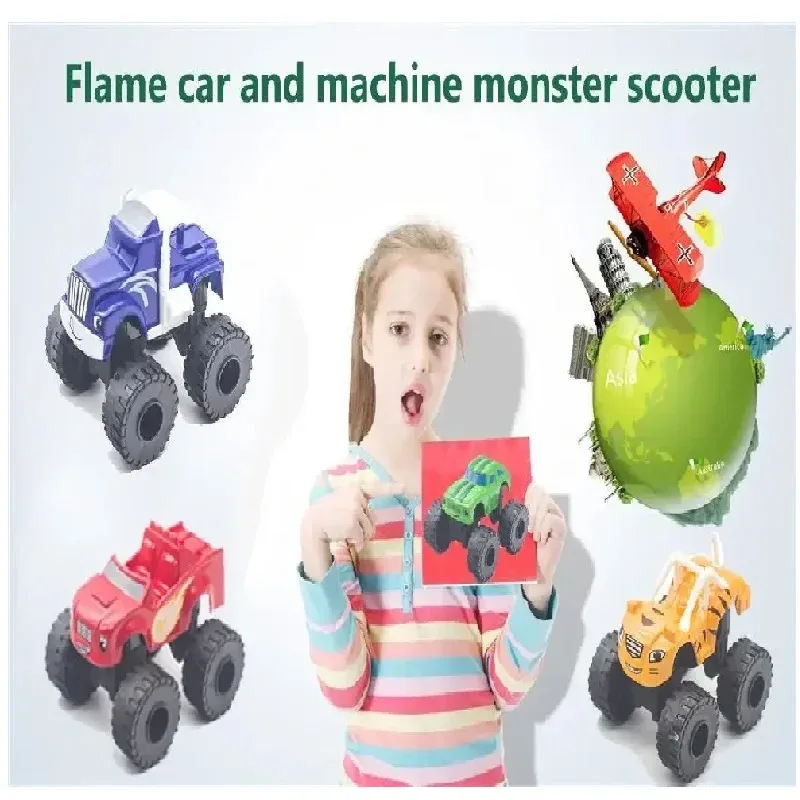 Fiamma e macchina Monster Car Toys Russian Crusher Truck Vehicles Figure Blaze Toy Blaze The Monster Machines regali di compleanno