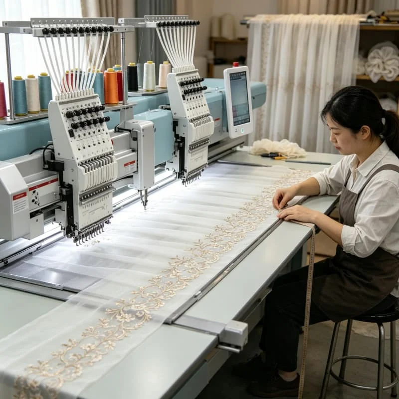 Laser Positioning Embroidery Machine 15 Needle 1200 SPM Precision Hat T Shirt Logo Customized Multi Language Embroidery Machine