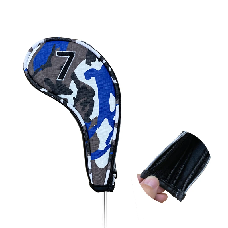 Golf Club Headcover for Irons head Camouflage Style Waterproof Golf Protect Cover  9 Pcs/set