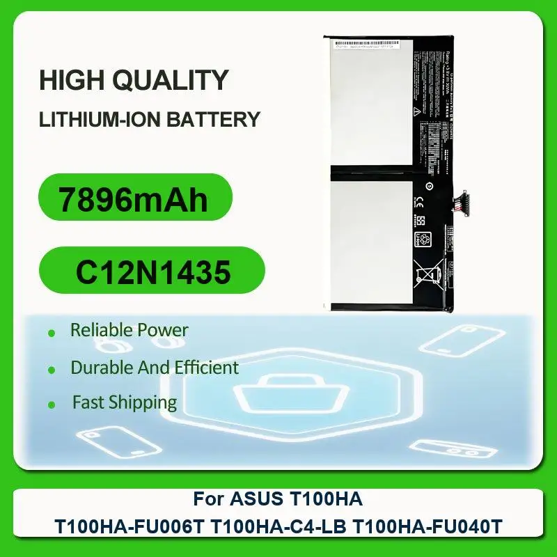 

Replacement Laptop Battery For ASUS T100HA T100HA-FU006T T100HA-C4-LB T100HA-FU040T C12N1435 7896mAh