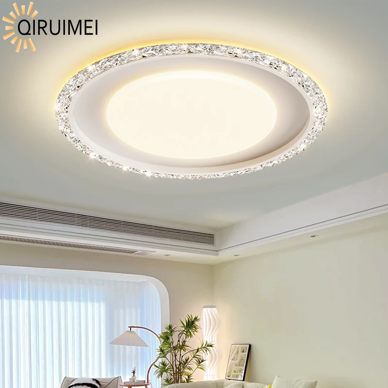 Chandelier LED Ceiling Lights For Living Room Bedroom Minimalist Dining Room Circle Rings Creative Fixture Balcony Bedroom Lamps