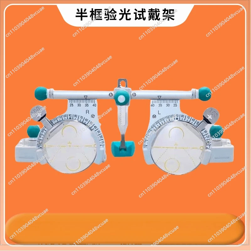 Half-frame Optometry Try-on Frame, Ultra-light Half-titanium Try-on Frame, Adjustable Leg Mirror, Multi-functional Semi-round